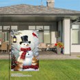 thumbnail image 3 of JOOCAR Snowman with Rabbits and Cardinal Garden Flag for Winter Christmas Home Outdoor Garden Yard Door Decor 12x18 inch, 3 of 5