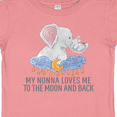 thumbnail image 4 of Inktastic My Nonna Loves Me to the Moon and Back Elephants in Clouds Boys or Girls Baby T-Shirt, 4 of 5