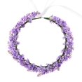 thumbnail image 1 of Accesyes Diadema de lavanda para novia, guirnalda de bosque, corona de flores para el pelo, accesorios de boda, corona bohemia, tocado de playa para niñas (púrpura), 1 of 5