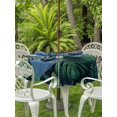 thumbnail image 3 of Outdoor Tablecloth with Umbrella Hole for Patio/Picnic/Party/Camping, Tropical Plants Waterproof Table Cloth Round Cover Washable, Summer Watercolor Green Palm Leaves (Dia 54"), 3 of 8