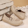 thumbnail image 6 of Women's Wide Width Breathable Knit Slip-On Shoes, Lightweight Soft Sole Casual Sneakers for All Seasons, Multi-Color, 6 of 9