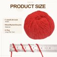 thumbnail image 2 of Uxcell Mezcla de Lana y Acrílico Hilo de Pila Larga 2 Madejas Hilo de Mohair Peso Encaje para Tejer Guantes Sombreros Calcetines Bufandas, Rojo, 2 of 6