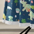 thumbnail image 5 of Coolnut 60 Inch Round Tablecloth - Cute Dinosaur Waterproof Spill-Proof Table Cloth with Lace Washable Fabric Table Cover for Dining Tables, Kitchen and Parties House Decor, 5 of 7