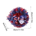 thumbnail image 3 of Miwamany Independence Day Patriotic Wreath, Red White Blue Star Hanging Ornament, 4th of July Home Party Decoration for Front Door Wall Porch Gathering, 3 of 9