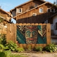 thumbnail image 6 of Retro Hawaiian Tiki Tribal Four Hole Decorated Banner Flag for Garden Yard Home Decoration Indoor Outdoor 4x6 Ft, 6 of 7