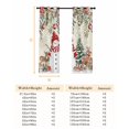 thumbnail image 6 of Fsddascl Beige Christmas Blackout Curtains for Bedroom/Living Room, Thermal Insulated Kitchen Curtains, Snowman Xmas Tree Elk Poinsettia Grommet Darkening Window Treatment Drapes 27.5"x39"x2, 6 of 6