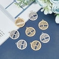 thumbnail image 4 of 12pcs 2 Colors Flat Round with Tree of Life Pendants 304 Stainless Steel Charms Tree of Life Charm for DIY Necklace Jewelry Making Hole 2mm 304 Stainless Steel, 4 of 7