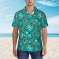 thumbnail image 4 of Daiia Boho Dreamcatcher Hawaiian Shirt for Men Gentle Cotton Regular Short Sleeve Casual-XX-Large, 4 of 9