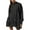Black, variant on lnmuld Hoodies for Women Women Oversized Pullover Sweatshirt Dress Long Sleeve Neck Patchwork Ruffle Loose Sweatshirts Size:XL