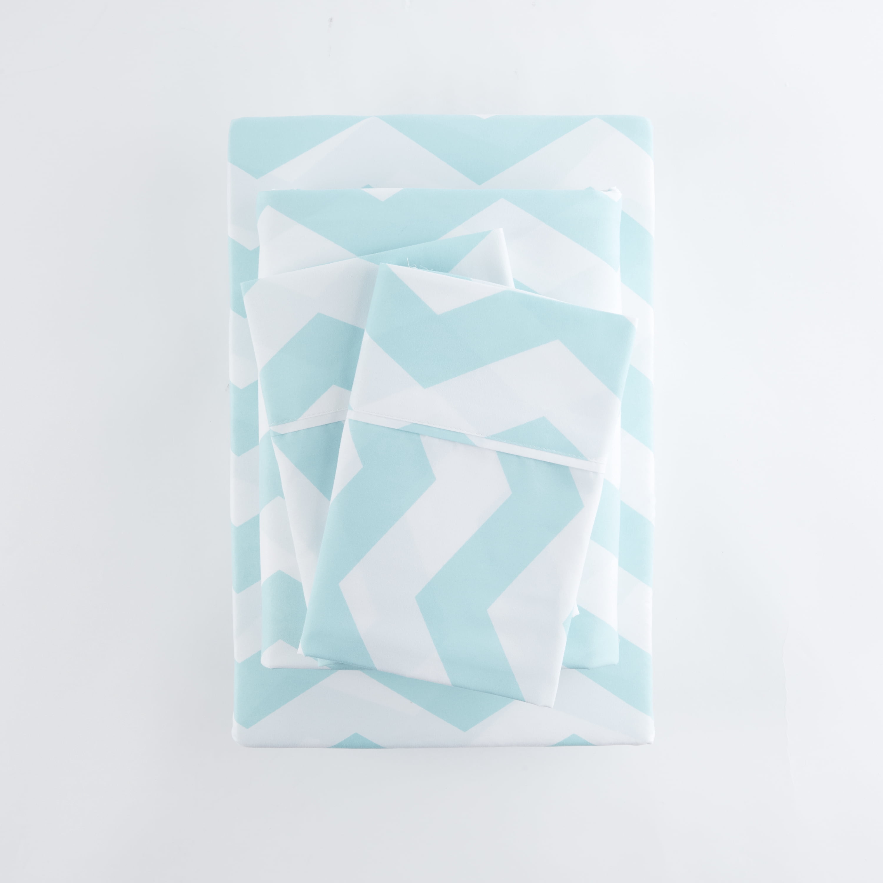Noble Linens 4 Piece Pattern Microfiber Bed Sheets Set, Turquoise Arrow, King