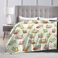 thumbnail image 2 of SKT T1 Boba Bubble Tea Blanket Kawaii Smiled Drinks with Tapioca Pearls Throw Blanket for Kids Girls, Ice Milk Tea Cozy Flannel Blanket Warm Soft Cozy Fluffy Sofa Plush Fleece Blanket 80"x60", 2 of 6