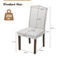 thumbnail image 7 of EBQOSK Modern Armless Dining Chairs with Upholstered Fabric,Nailhead Trim and Wood Legs Gray, 7 of 7