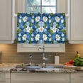 thumbnail image 5 of Little Blues Flower Three Tier Curtains Tier Kitchen Living Room Bedroom Balcony 2 Panels 27x36 Inch, 5 of 9