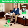 thumbnail image 6 of BN-LINK Folding Walker with 5'' Wheels,Adjustable Lightweight Walker for Senior,  Aluminum Walker for Elderly,Disabled,330 lbs Capacity, Silver, 6 of 6
