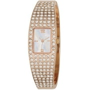 Women's Rose Gold and White Mother-of-Pearl Watch