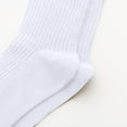 thumbnail image 3 of White Socks 1 Pair Men Casual Business Crew Dress Socks Cotton Middle Breathable Tube Crew Socks, 3 of 4