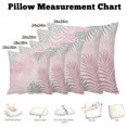 thumbnail image 5 of Throw Pillow Covers, Pink Grey Palm Leaves 16x16 Pillow Covers for Couch/Sofa/Bed, Summer Botanical Tropical Leaf Decorative Square Linen Cushion Pillowcase for Home Decor, 5 of 9