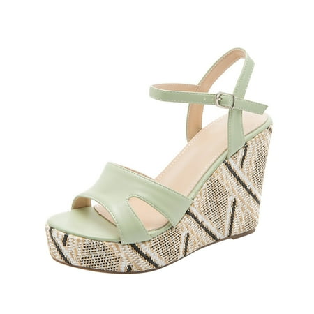 

Womens Espadrilles Wedges Sandals Heels Open Toe Buckle Ankle Strap Platform Ankle Strap Summer Dress Shoes