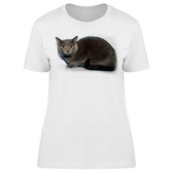 Majestic Blue Russian Cat T-Shirt Women -Image by Shutterstock, Female XX-Large