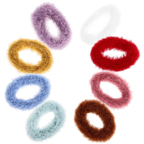 HONMEET 8Pcs Assorted Color Tiny Hair Ties Soft Hair Accessories for Daily Wear