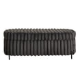 thumbnail image 6 of GZXS Upholstered Faux Fur Storage Bench in Charcoal, 49-inch Footrest Ottoman with Flip-Top Lid and Hidden Compartment for Home, Dorm, Bedroom, 6 of 6