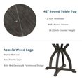 thumbnail image 2 of Kitchen Dining Table Set for 4, Wood Round Dining Table with Trestle Legs and 4 Padded Seat Dining Chairs, 5 Pcs Kitchen Dining Set,Farmhouse Style, for Kitchen, Dinning Room,Gray, 2 of 9