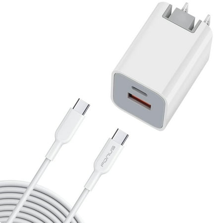 For Moto G Stylus (2023)/(2022) - 38W PD Home Charger Fast Type-C 6ft Long Cable USB-C Power Cord QC3.0 Adapter 2-Port for Motorola Moto G Stylus (2023)/(2022) Phones