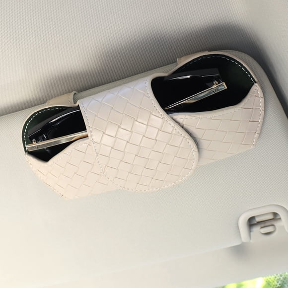 Soporte para Gafas de Sol para Visera de Coche KINIVA 09 Cuero Beige