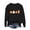 Black, variant on Girls Sweatshirt Casual Cozy Long Sleeve Halloween Themed Print Crew Neck Hoodless Tops For Winter Relaxed Fit Daily Outdoor Play And Festive Party Wear