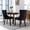 Black, variant on Upholstered Wing-Back Dining Chair Set of 2, Velvet Tufted High Back with Nailhead Trim and Solid Wood Legs for Dining Room, Gold