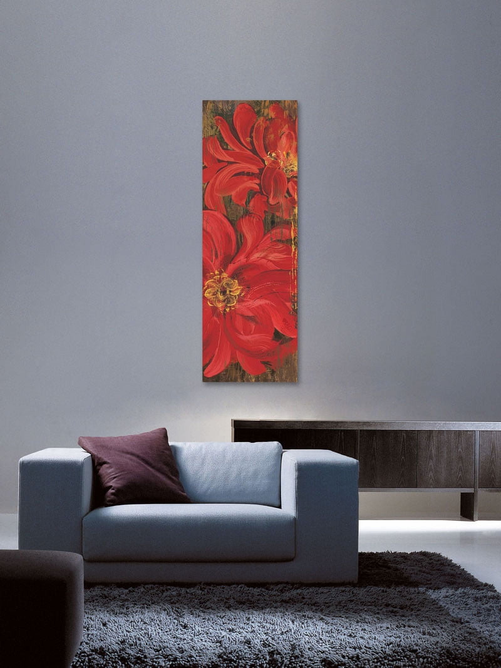Marmont Hill "Floral Frenzy Red II" Painting Print on Canvas
