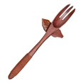 thumbnail image 1 of Natural Solid Wooden Pasta Fork with Three Teeth for Kitchen Meals Accessories 2pcs, 1 of 3