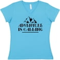 thumbnail image 3 of Inktastic Adventure is Calling Camping Hiking Women's V-Neck T-Shirt, 3 of 5