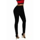 thumbnail image 3 of Jeans ajustados destruidos de tiro medio rasgados para mujer, negros, talla X-Large., 3 of 4