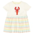 thumbnail image 3 of Inktastic Lobster Distressed Ocean Creature Girls Baby Dress, 3 of 5