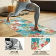 thumbnail image 4 of Pioneer Flower Floral Print Pattern Hot Yoga Mat Towel Non Slip for Hot Yoga - Quick-Drying Yoga Mat Cover with 4 Corner Pockets with Travel Bag - Hot Yoga Towel Non Slip 70"x26", 4 of 6