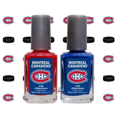 Montreal Canadiens 2-Pack Nail Polish with Nail Decal - No Size