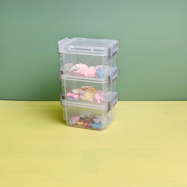 Minicaja de cinta para cuentas de mano de tres capas, pequeña, portátil, para oficina, para estudiantes, resistente a caídas, sin olor, caja de almacenamiento de artículos diversos para escritorio