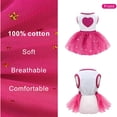 thumbnail image 5 of HQREA Dog Tutu Princess Dress Cute Summer Heart Printed Lace Puppy Skirt Pet Apparel Dog Dress, 5 of 6