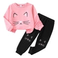 thumbnail image 3 of eczipvz Fall Outfits for Toddler Girls Toddler Baby Girl Clothes T-Shirt And Pant Set, Winter Outfit Pink,6-7Years, 3 of 9