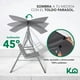 thumbnail image 4 of Columpio De Jardín Para Exterior Summer Con Toldo Abatible 3 Asientos Textilene Acero KingsHouse gris 4 Piezas, 4 of 9