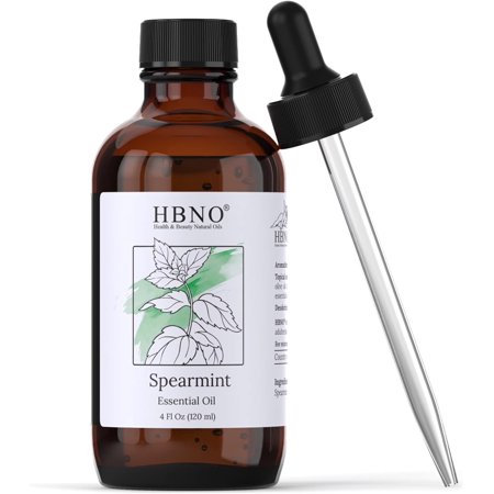 HBNO Spearmint Essential Oil for Aromatherapy, Health and Beauty, 4 fl Oz