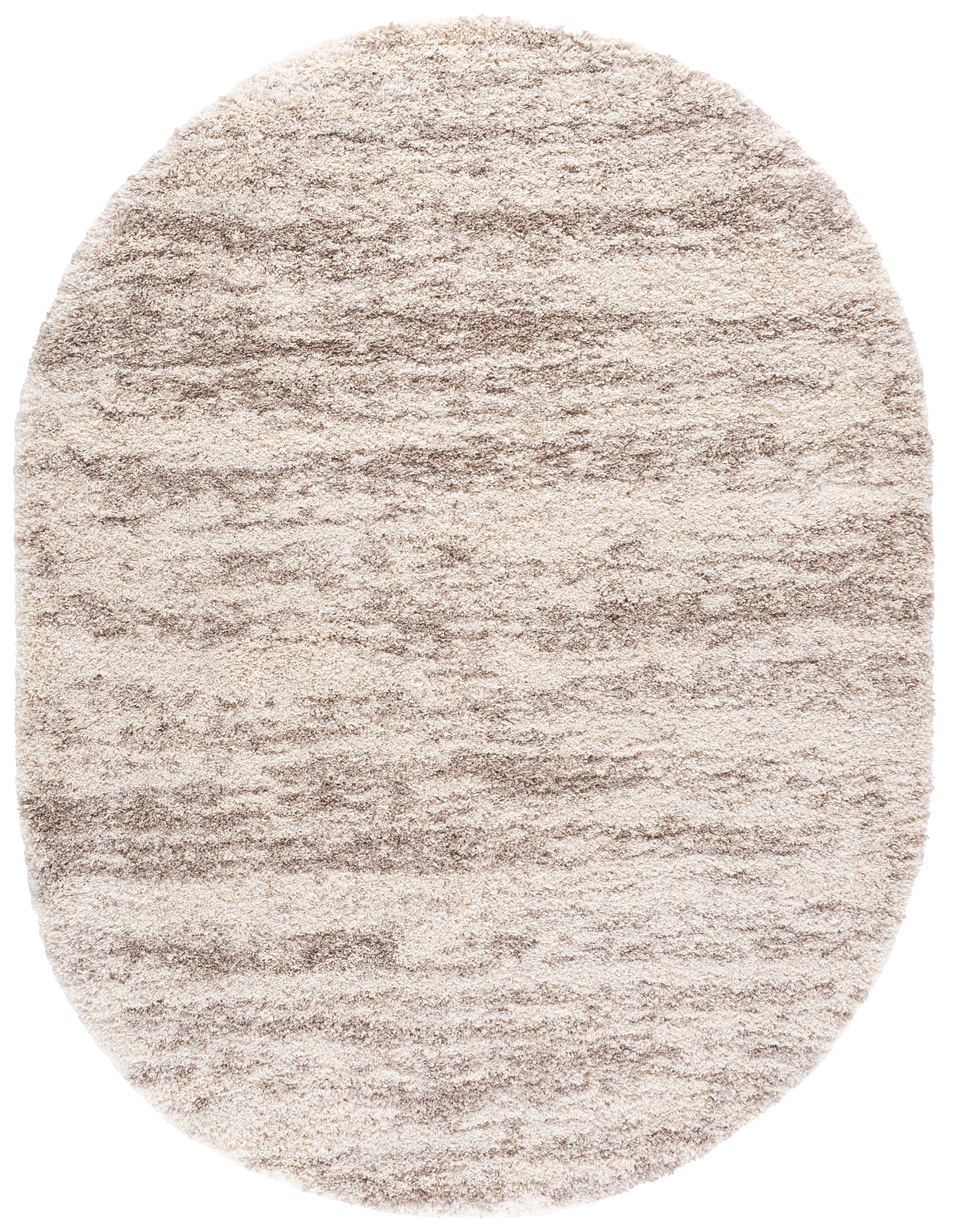 Safavieh Hudson Jack Abstract Shag Area Rug, Ivory/Beige, 8' x 10' Oval