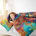 thumbnail image 3 of spefrowx Paint Black Woman Twin Comforter Sets for Girl, Boho Vibrant Butterfly Bedding Set, Black Reversible, 2pcs, 1 Comforter and 1 Pillowcase, 3 of 6