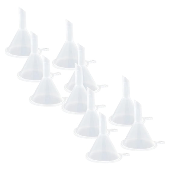 Tiny Narrow Spout Plastic Mini Funnel Set, Small Clear Plastic Mini Funnels, 6mm Narrow Spout Tiny Funnel Set, Transfer Funnels for Travel Bottles Crafts Powder Spices Sand Art Liquid Filling