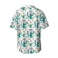 thumbnail image 5 of Uemuo Hello Summer Pattern Cotton Linen Short Sleeve Shirts,Casual Lightweight Button Down Shirts,Vacation Beach Summer Tops-4X-Large, 5 of 7