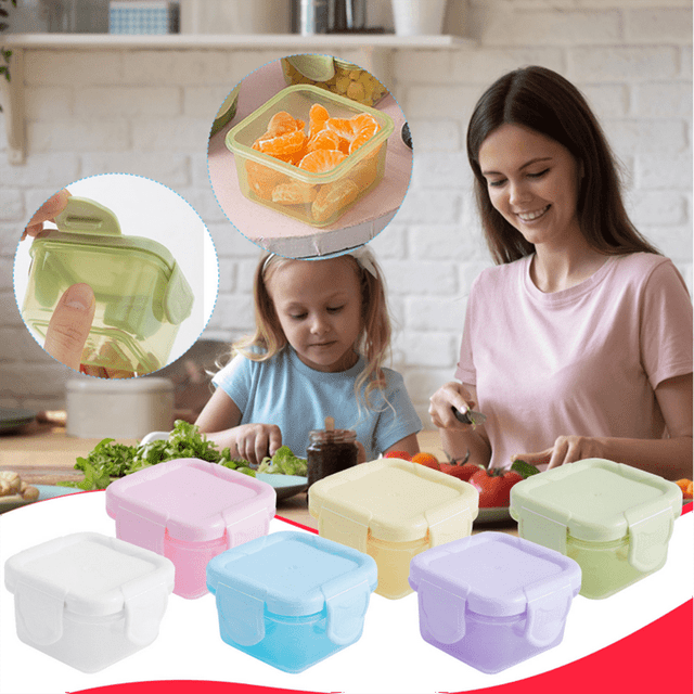 MesaSe Mini Plastic Food Storage Containers with Lids Small Airtight Containers Square School Lunch Containers for Leftover Food Containers Food Storage Discount