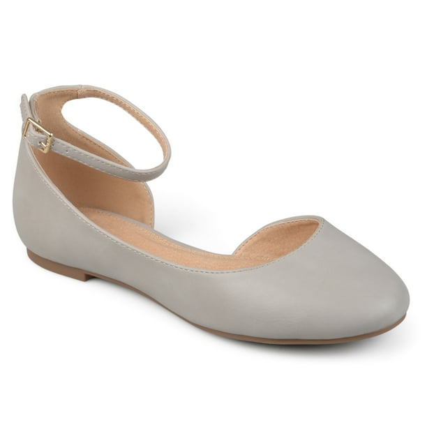 wide width ankle strap flats