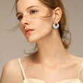 thumbnail image 6 of DESIGNICE 2 Pairs Statement Earrings for Women,Stainless Steel Plated C-Shaped Hoop Drop Earrings,Earrings for Women Wife Girlfriend Party Birthday Jewelry Gift,Style2, 6 of 7