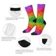 thumbnail image 3 of Yiaed Colorful Glitter Print Great elasticity Crew Socks Sports socks for Men and Women, 3 of 5
